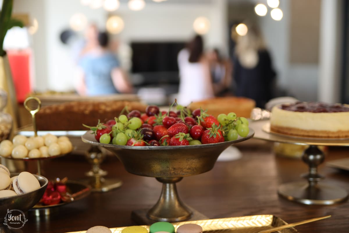 Candid photograph of guests during an event